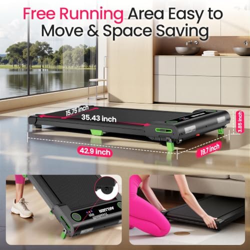 Akluer Walking Pad with Incline Under Desk Treadmill for Home Office - Image 3