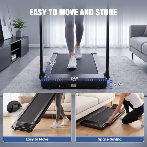 NEWBULIG Foldable Walking Pad with Handle Bar,Treadmills for Home Office - Image 6