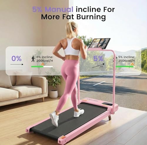 Small Walking Pad with Incline - Under Desk Treadmill with Vibration Plate - Image 5
