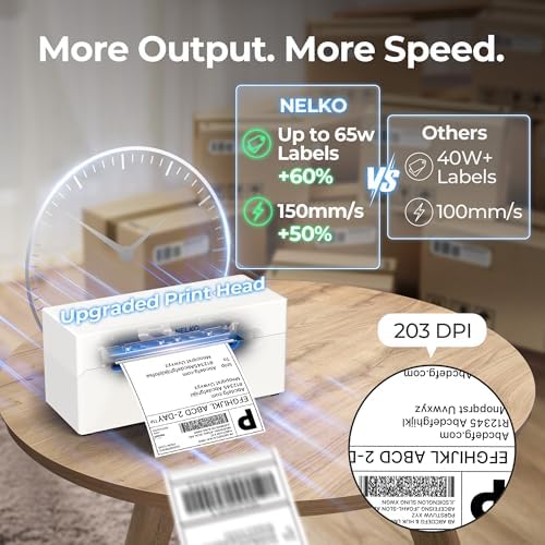 Nelko Bluetooth Thermal Shipping Label Printer, 4x6 Thermal Label Printer - Image 2