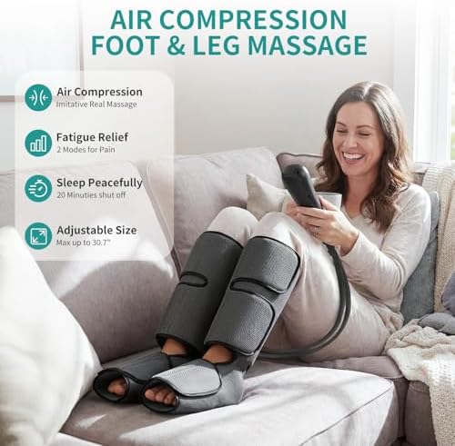 Nekteck Leg Compression Massager with 2 Size Extensions for Circulation - Image 2