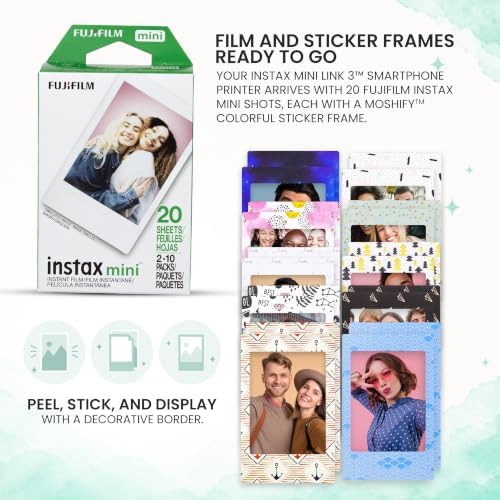 Fujifilm Instax Mini Link 3 Printer Sage Green Bundled Film & Display Kit - Image 5