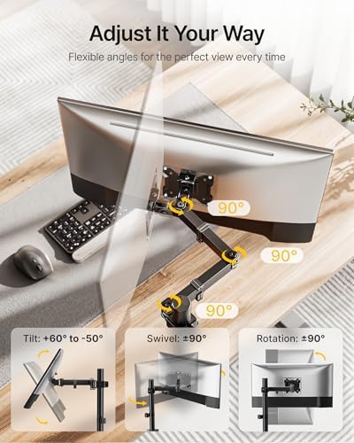 monTEK Extra-Long Monitor Arm for 17-32" Screens, 22 lbs - Image 3