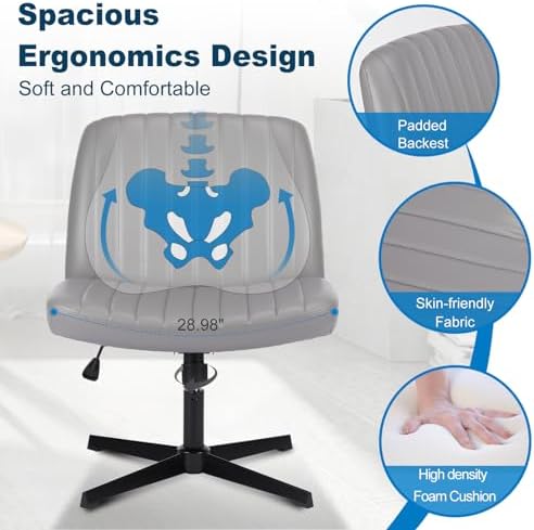 OLIXIS Criss Cross Chair, Vanity Chair, Home Office Desk - Image 6