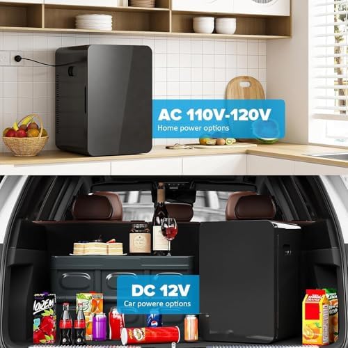 Kikihouse 22L/30Cans Mini Fridge for Bedroom, Portable Cooler & Warmer - Image 6