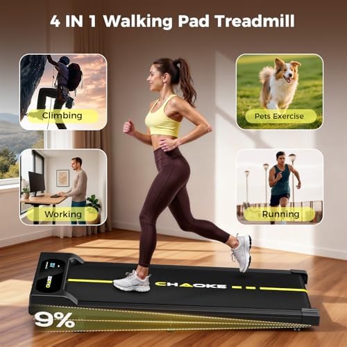 Walking Pad Treadmill for Home, Built-in Speaker, 6.2MPH Under Desk Walking Pad with 10% Incline, 2.75HP Portable Walking Pad with APP, 330LBS Capacity, Remote Control, 12 HIIT Programs - Image 7