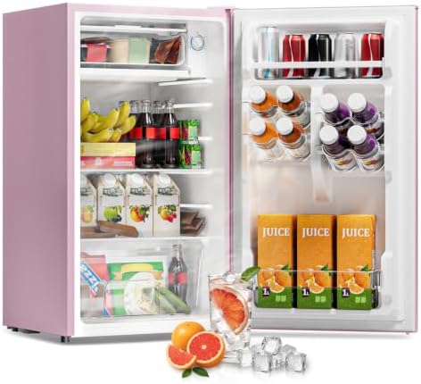 3.2 Cu Ft Mini Fridge with Freezer, Single Door Upright Freezer by Frostorm