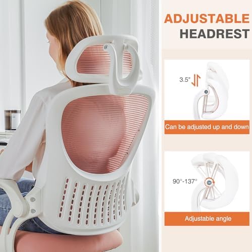 Sweetcrispy Computer Desk Chair, Mesh Office Chair with Lumbar Support - Image 6