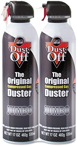 Dust-Off DPSJMB2 Disposable Compressed Gas Duster, 17 oz Cans, 2/Pack by Unknown