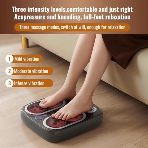 Shiatsu Foot Massager with Heat — Deep Kneading, Air Compression, Open-Toe Design. Deep Massage for Plantar Fasciitis, Pain Relief and Neuropathy Relief. - Image 2