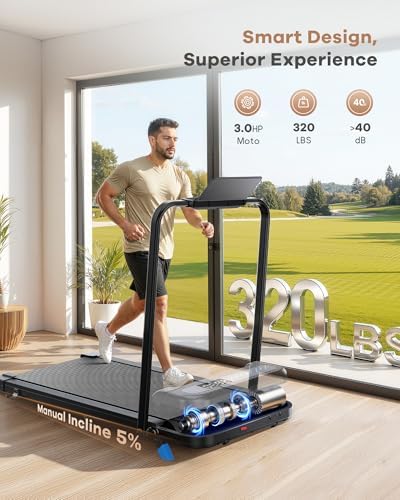 WELLFIT Incline Walking Pad with Handlebar, Foldable Under Desk Treadmill - Image 4