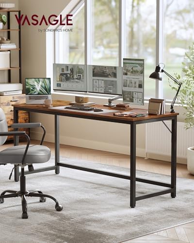 VASAGLE Computer Desk, Steel Frame Gaming Desk for Home Office, 63 Inch - Image 2