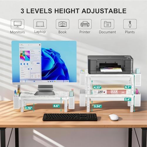 WALI Computer Monitor Stand with Storage and Pen Holder - Image 3