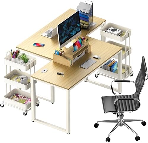 SHW 48-Inch Commercial-Grade Office Computer Desk, Oak - Image 5