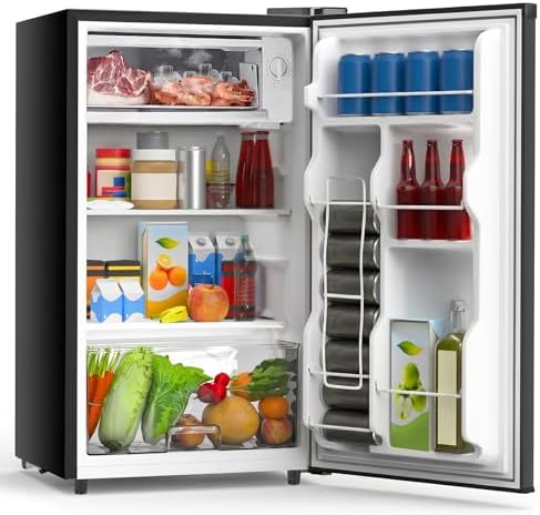 OLIXIS 3.2 Cu.Ft Mini Fridge with Freezer, Single Door Compact Refrigerator by OLIXIS