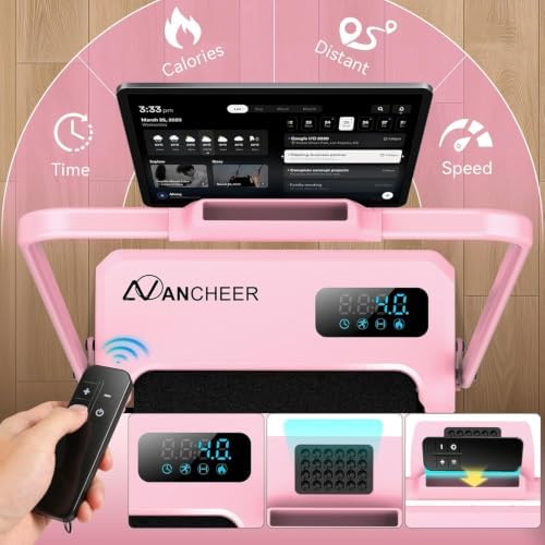 ANCHEER Walking Pad with Incline - Under Desk Treadmill with Handle Bar - Image 6