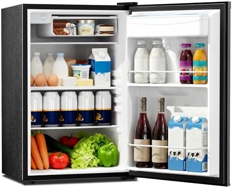 Kismile 4.41Cu Ft Single Door Mini Fridge with Freezer Water Dispenser by Kismile