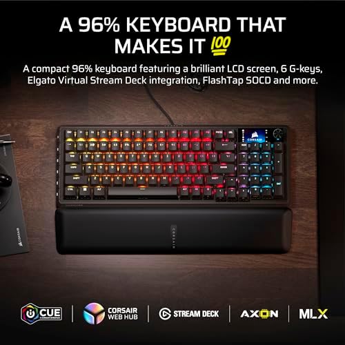 CORSAIR Vanguard 96 RGB Mechanical 96% Wired Gaming Keyboard – Black - Image 2