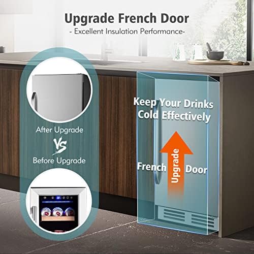 15 Inch Outdoor Beverage Refrigerator Cooler,Stainless Steel - Image 4