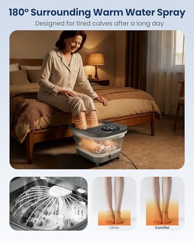 2026 Upgrade Foot Spa Bath Massager with Heat, Collapsible Foot Soaking Tub - Image 2