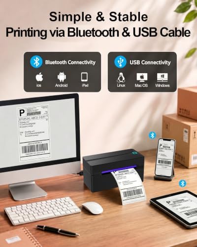Bluetooth Thermal Label Printer,4x6 Shipping Label Printer - Image 2