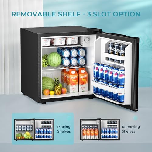 EUHOMY 1.7 Cu.Ft Mini Fridge, Compact Refrigerator for Dorm, Black - Image 4