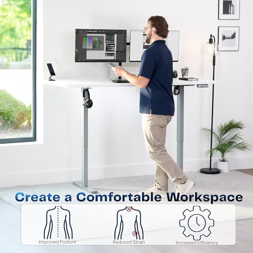 VIVO White 71 x 30 in Standing Desk, DESK-KIT-1G7W - Image 4