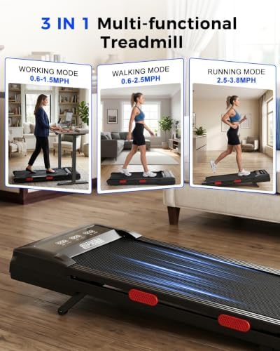 Superun Waking Pad Treadmill with Incline, 3.0HP and 300 LBS Capacity - Image 5