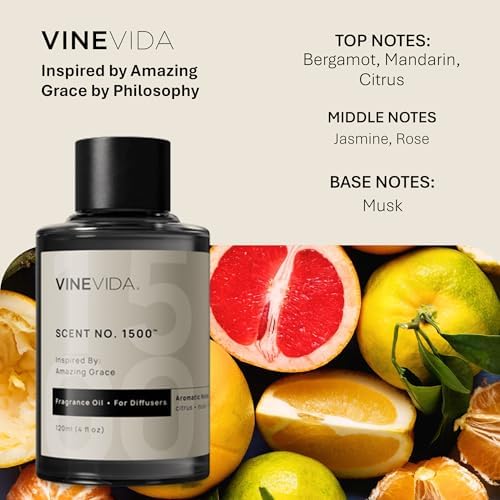 VINEVIDA [4 Fl Oz] Scent NO. 1500 Fragrance Oil for Cold Air Diffusers, Aromatic Notes of Citrus Musk Rose, Essential Oils for Diffuser Oil Refill & Air Freshener Room Spray - Image 2