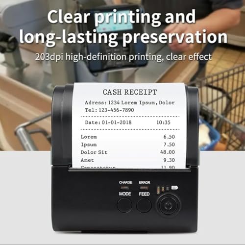 80mm bluetooth portable thermal receipt printer,only compatible with android/Windows,3 inch Ticket wireless android bill invoice printer for small business,IS NOT compatible with iphone/ipad/MAC, - Image 6