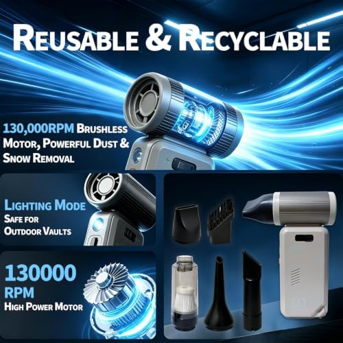 Compressed Air Duster Rechargeable Cordless with Stepless Speed - Image 4