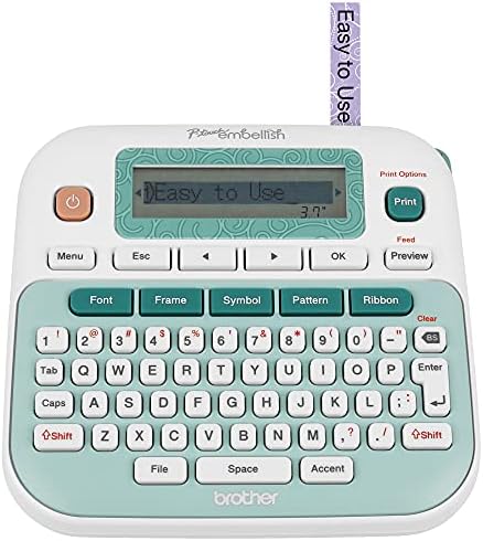 Brother P-Touch Embellish Ribbon & Tape Printer PT-D215e,White by Unknown