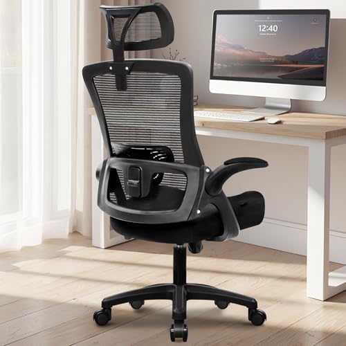NEO CHAIR Office Desk Chair with Ergonomic High Back Headrest, Mesh Black by NEOCHAIR