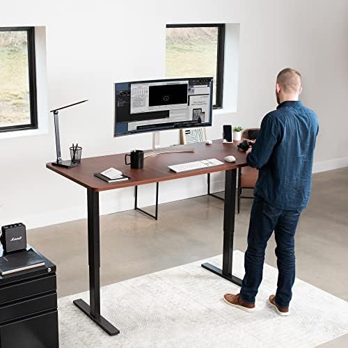 VIVO Dark Walnut 71 x 30 in Standing Desk, DESK-KIT-E2B7D - Image 2