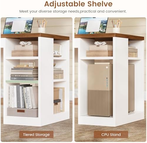 SEDETA 65"x59" L Shaped Desk with Lockable Drawers Storage for Home Office - Image 5
