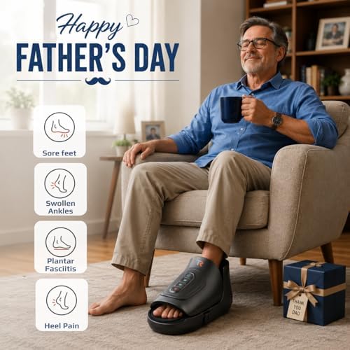 TRIDUCNA Foot and Ankle Massager with Heat - Electric Feet Massage Machine with Deep Kneading and Air Compression for Plantar Fasciitis, Foot Muscle Relax at Home or Office, Fathers Day Gift - Image 6