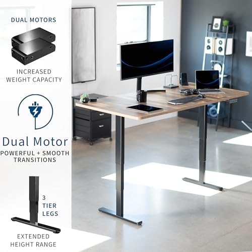 VIVO Reclaimed Wood 71 x 36 in Standing Desk, DESK-KIT-2B7P-36 - Image 4