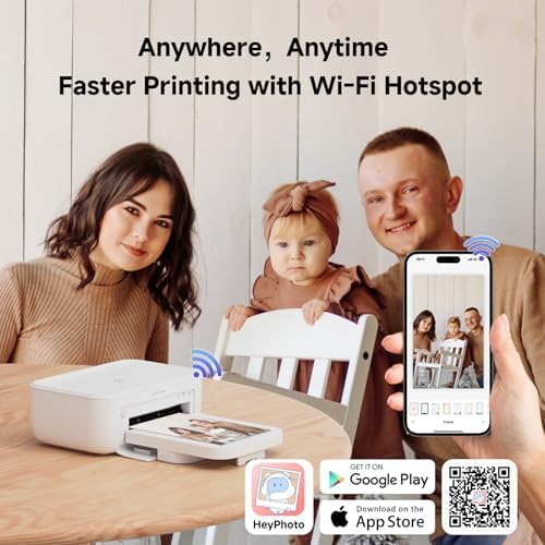 HPRT Photo Printer 4×6”,Wi-Fi for Phone,Thermal Dye-Sublimation, White - Image 2