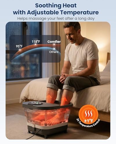 2026 Upgrade Foot Spa Bath Massager with Heat, Collapsible Foot Soaking Tub - Image 6