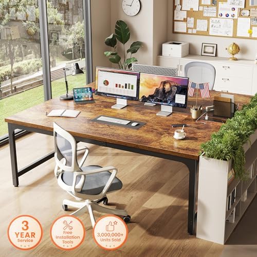 Huuger 63 x 31.5 inch Desk with Power Outlets & 0.95 Inch Thicker Desktop - Image 7