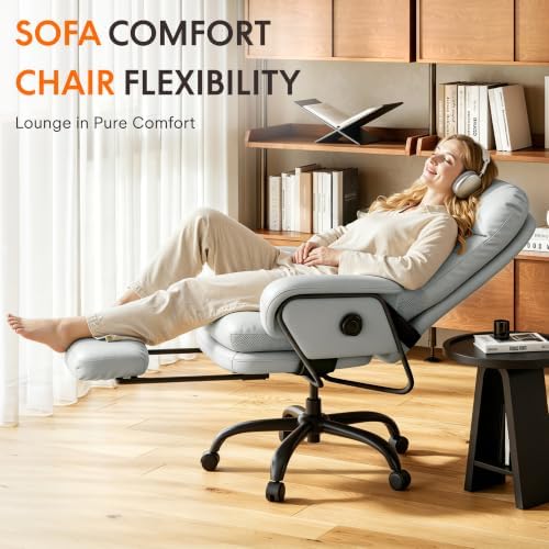 FLEXISPOT Multi-Task Ergonomic Office Chair with Footrest, Gray, HC4 - Image 4