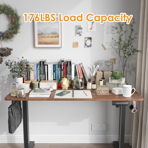 STARY Electric Standing Desk Adjustable Height Sit Stand Home Office Desk with Splice Board - Image 2