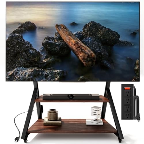 Heavy Duty Rolling TV Stand with Power Outlet for 55 to 100 inch TV by Unknown