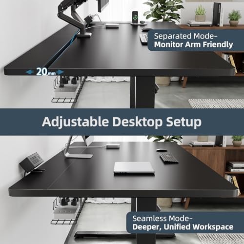 60 x 30 Inch Electric Standing Desk with Flip-Top Cable Management - Image 4