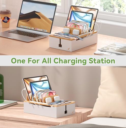 Pezin & Hulin Charging Station, Natural+White (No USB Charger and Cables) - Image 7