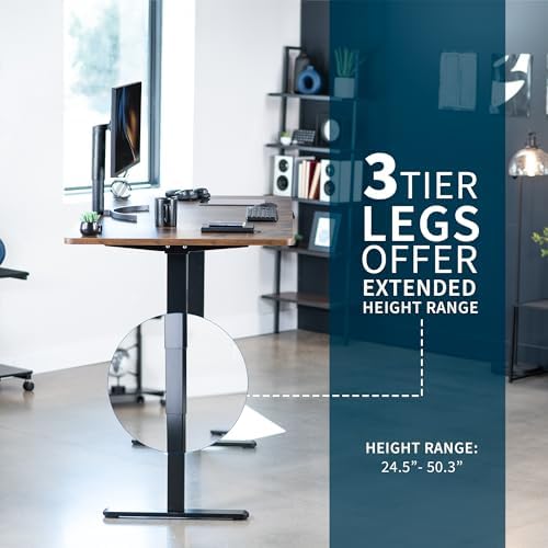 VIVO Rustic Vintage Brown 71 x 36 in Standing Desk, DESK-KIT-2B7N-36 - Image 5