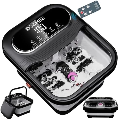OOAMBB Collapsible Foot Spa Bath with Remote Control,Heat,Bubble,Timer by OOAMBB