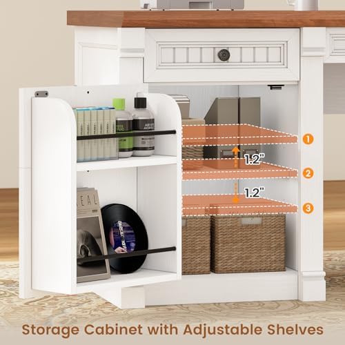 SEDETA L Shaped Office Desk with 4 Drawers Storage, 67"x67" Executive Desk - Image 6
