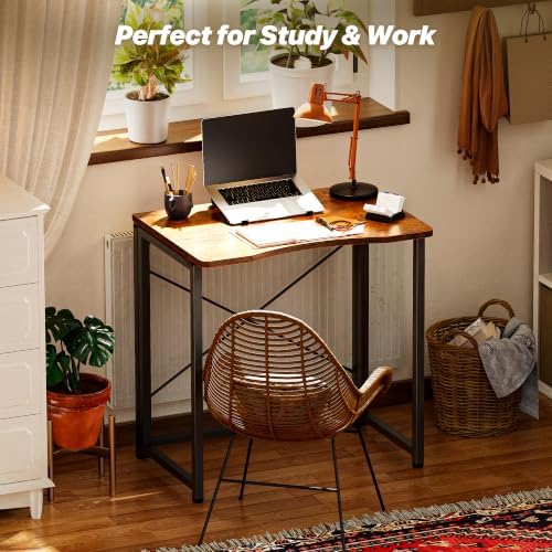 Huuger Folding Desk for Small Spaces, 23.6 Inch Foldable Computer Table - Image 7