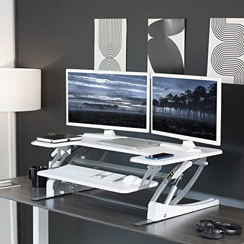 VIVO White 36 in Standing Desk Converter, DESK-V000VW - Image 2